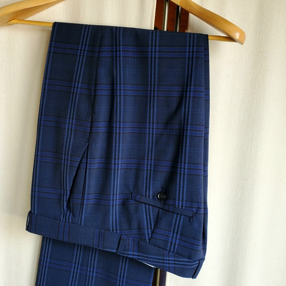 Banana Republic Blue plaid suit pants